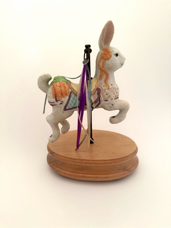 Other - Vintage Bunny Carousel Music Box Wind Up